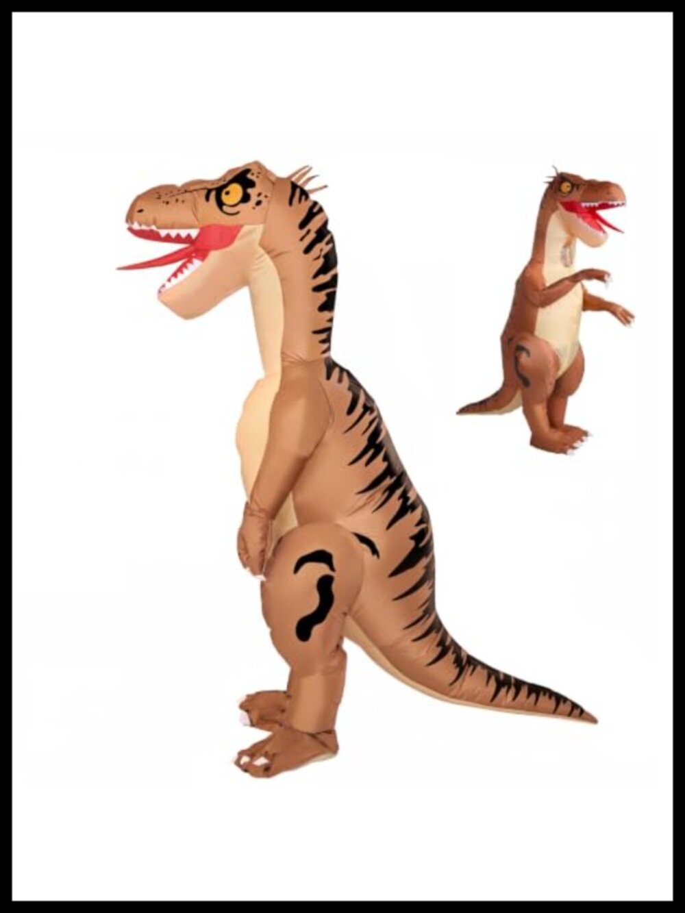 Inflatable Dinosaur Costume Adult LED T-Rex Halloween Light-Up Blow Up